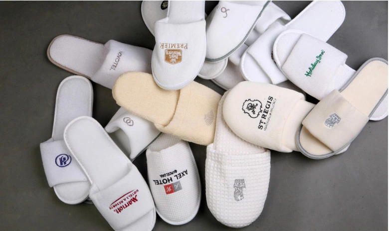 Hotel Terry Open Toe EVA OEM Logo Slipper (GH003)