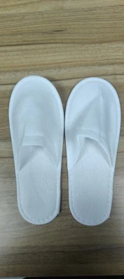 Zapatillas suaves de baño de cuatro estaciones con punta abierta blanca cómoda para huéspedes de SPA personalizadas para Hotel desechable
